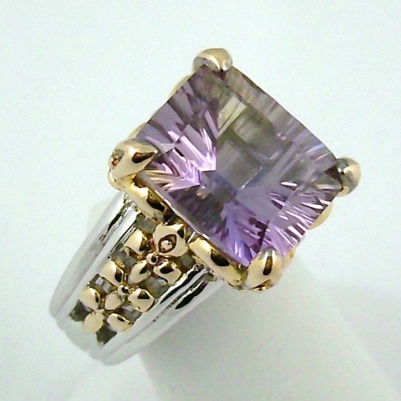 Victoria Wieck 4ct Ametrine 2-Tone Ring - Picture 1 of 4